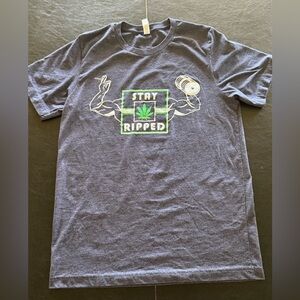 420 Stoner Stay Ripped Gym Rat Workout T-Shirt